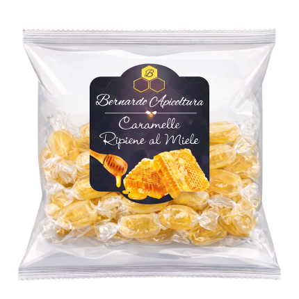 Caramelle ripiene al miele con cuore morbido al miele