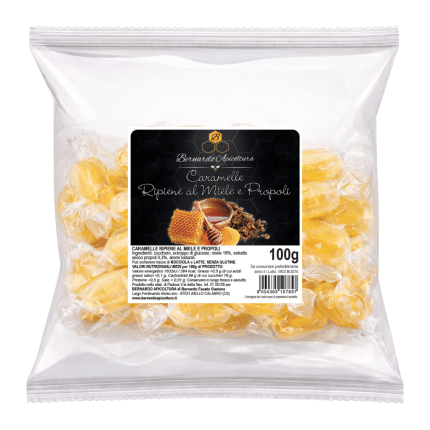 Caramelle ripiene al miele con cuore morbido al miele
