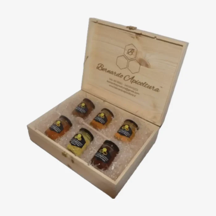 Cofanetto regalo in legno Dolce Eleganza con mieli calabresi - foto 3