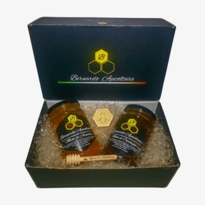 Scrigno di Dolcezza, confezione regalo con due vasetti di miele da 500 g - foto 2